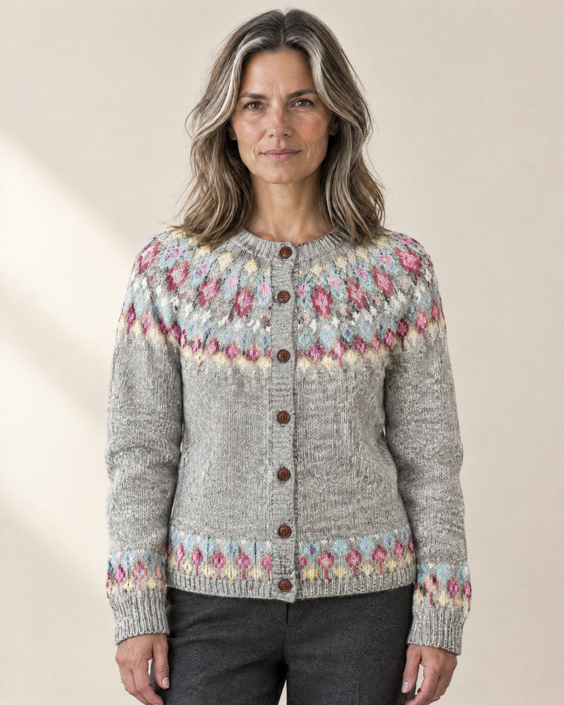 Diamond Fair Isle Yoke Cardigan