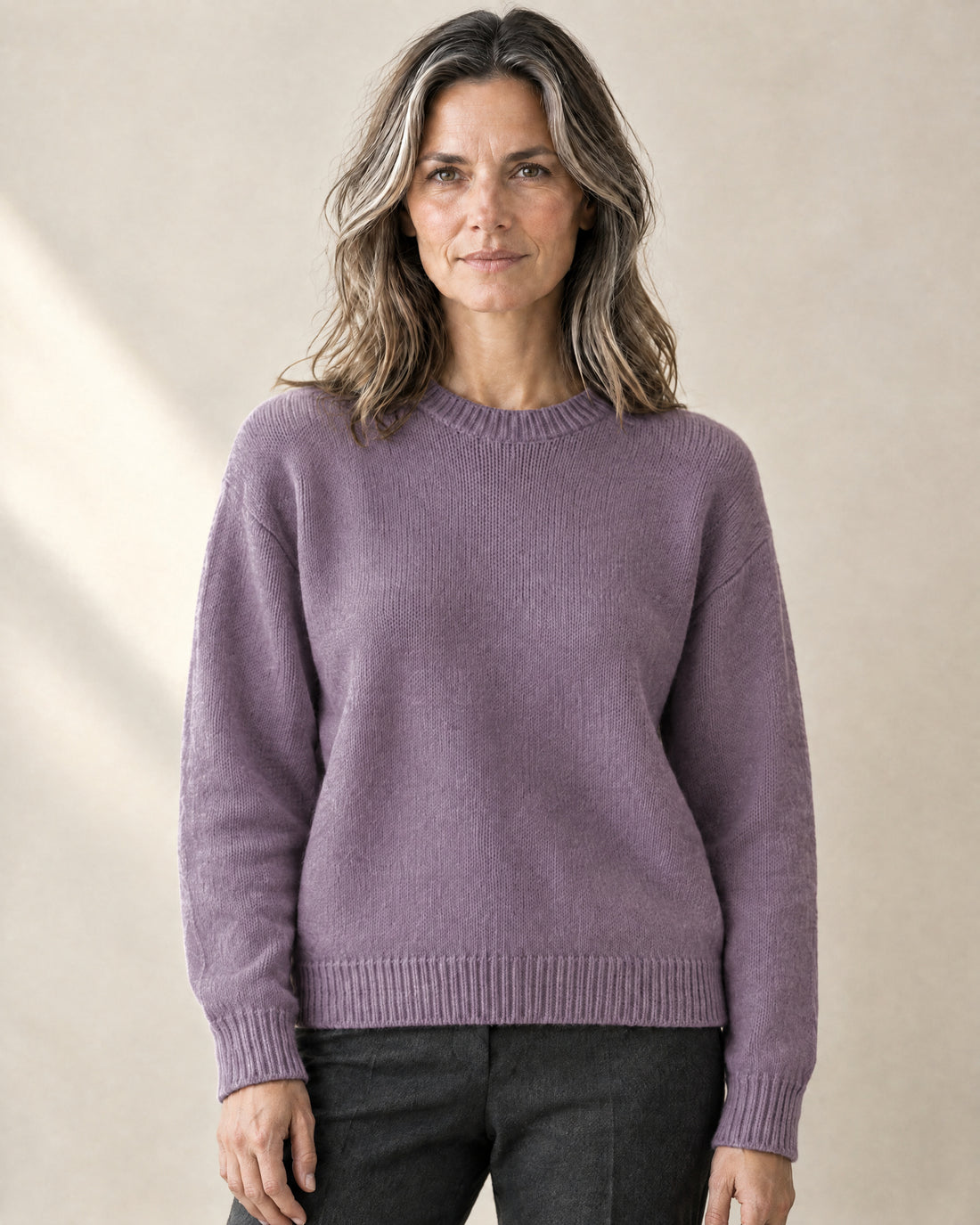 Cotton-Rich Crew Neck Jumper