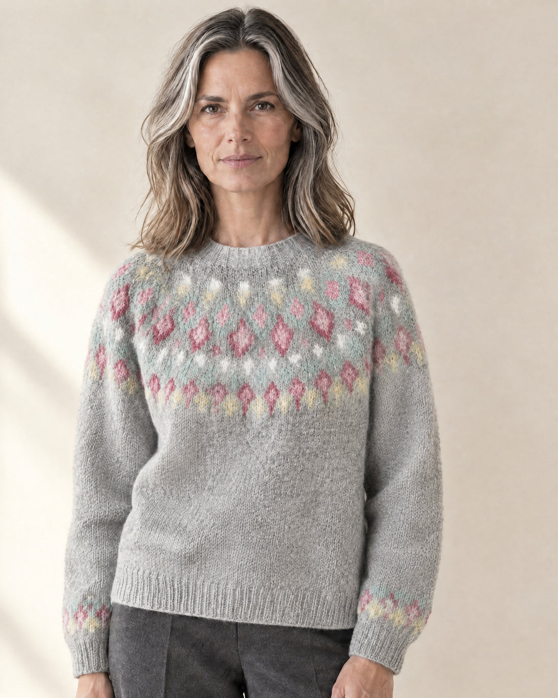 Brushed Fair Isle Yoke Jumper