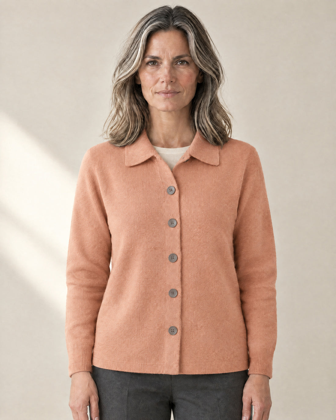 Collared Button-Through Cardigan