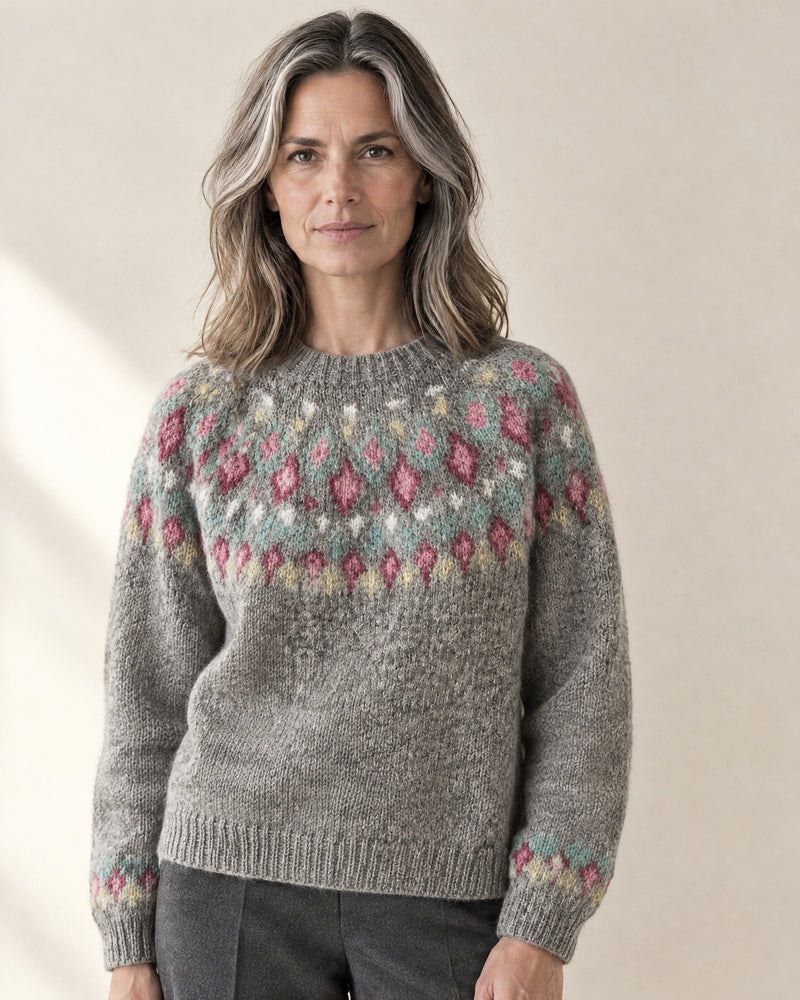 Brushed Fair Isle Yoke Jumper