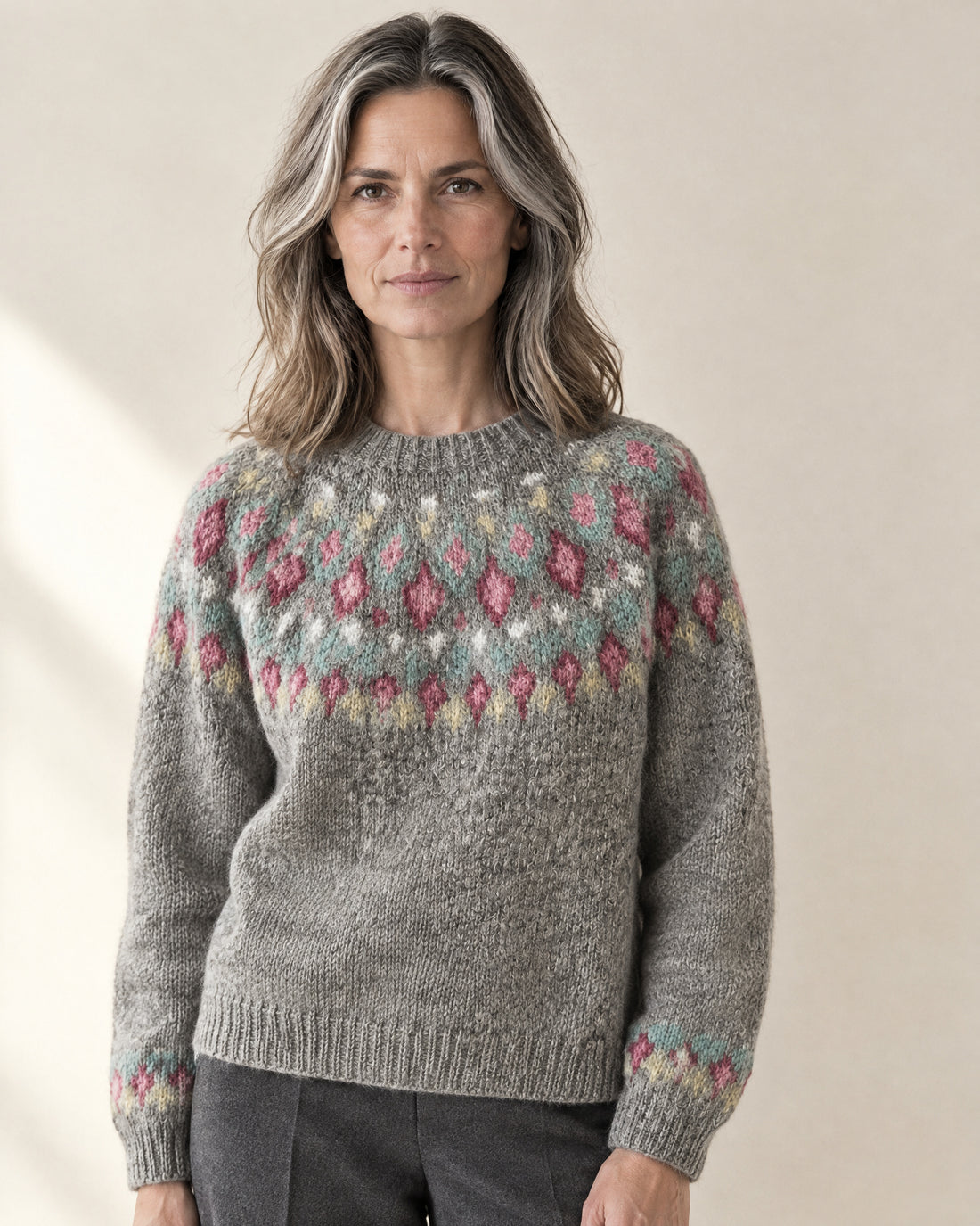 Brushed Fair Isle Yoke Jumper