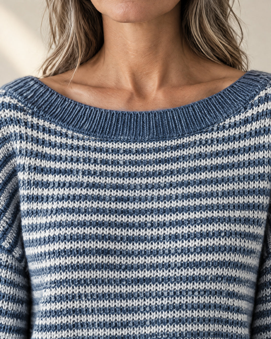 Striped Balloon Sleeve Jumper