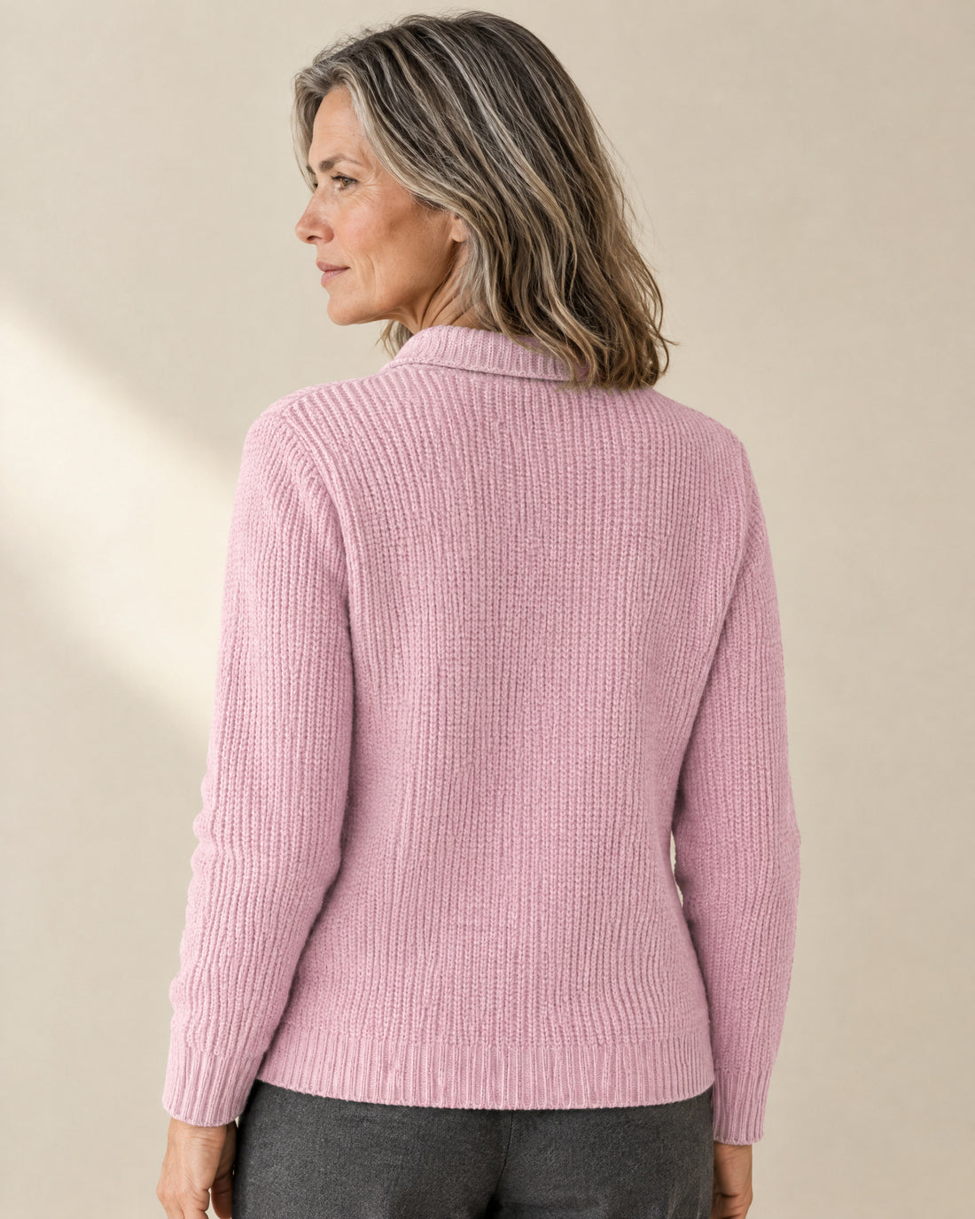 Textured Knit Button-Through Cardigan