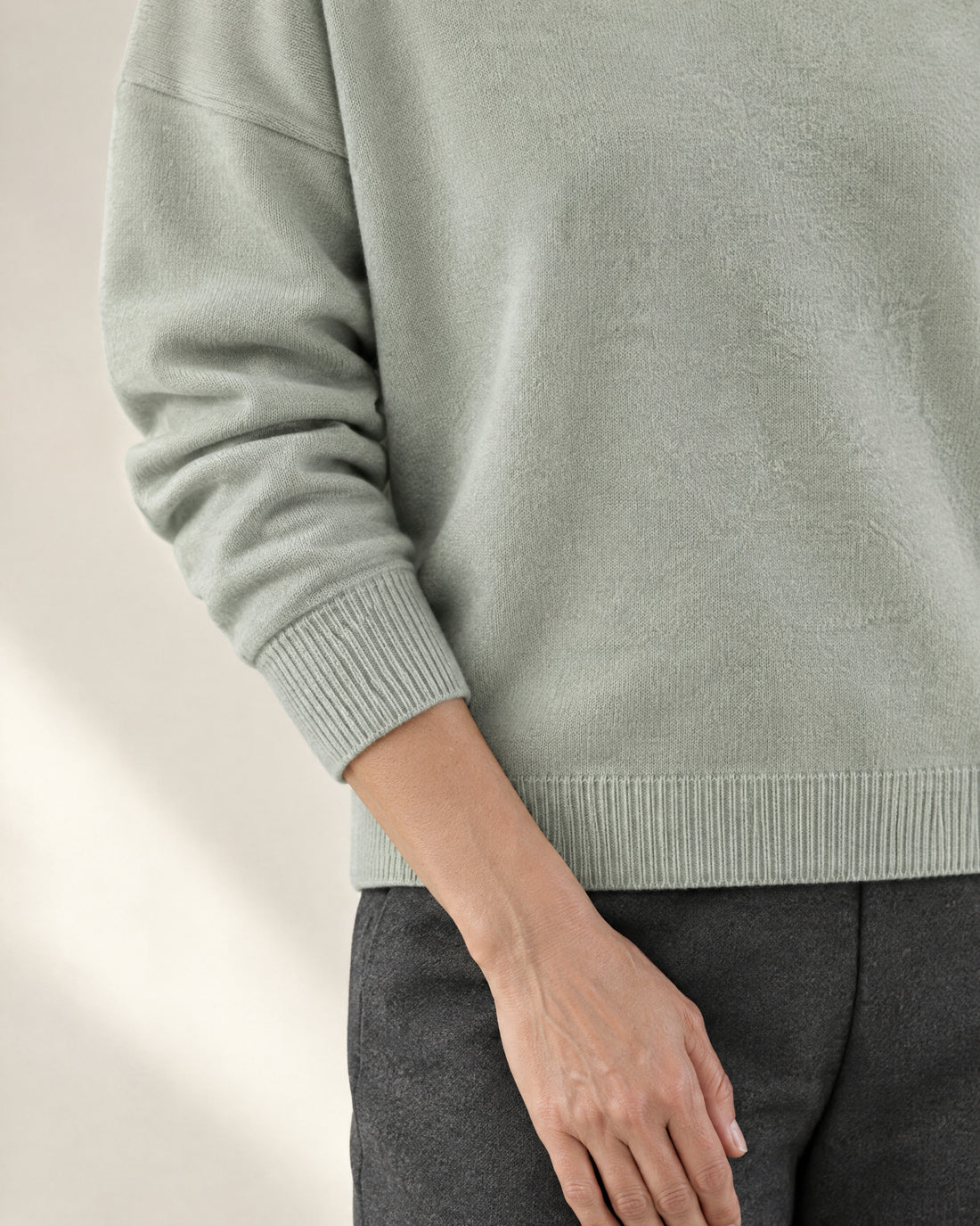 Fine-Knit Funnel Neck Jumper