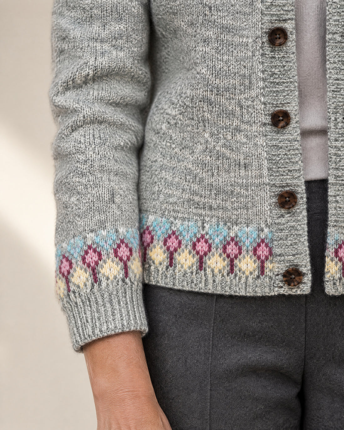 Diamond Fair Isle Yoke Cardigan