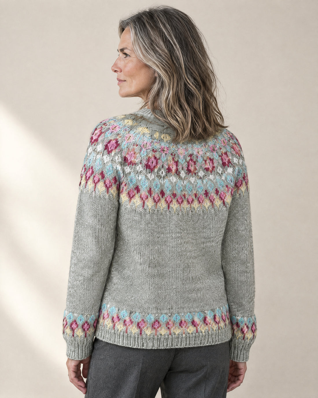 Diamond Fair Isle Yoke Cardigan