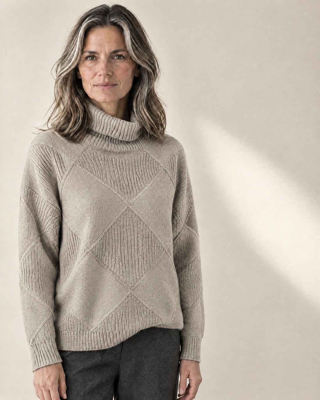 Cashmere-Blend Roll Neck Jumper