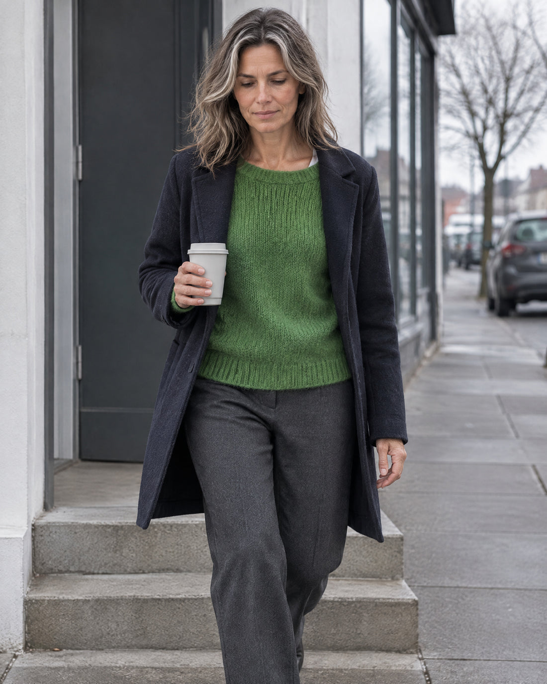 Brushed Wide-Neck Jumper