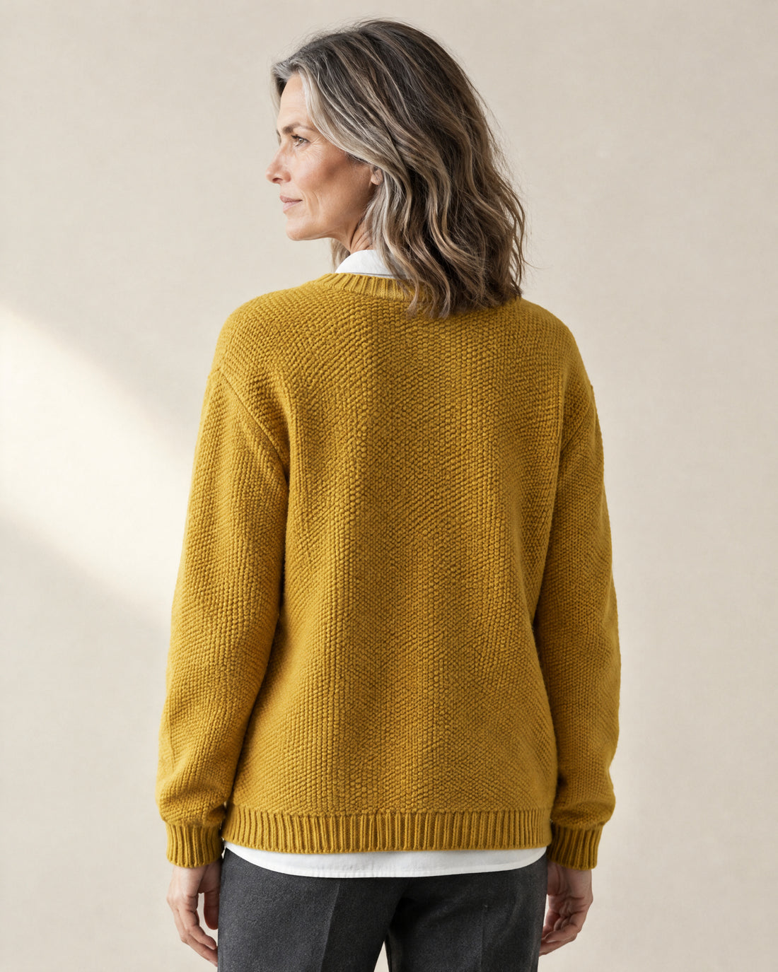 Crew Neck Button-Through Cardigan