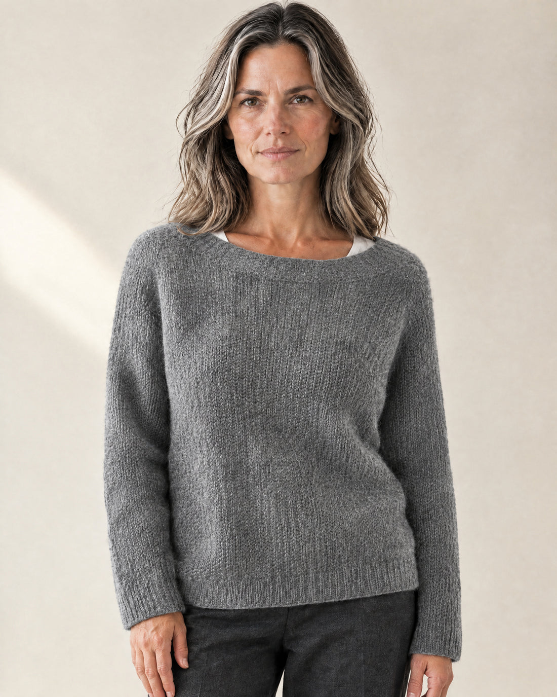 Brushed Wide-Neck Jumper