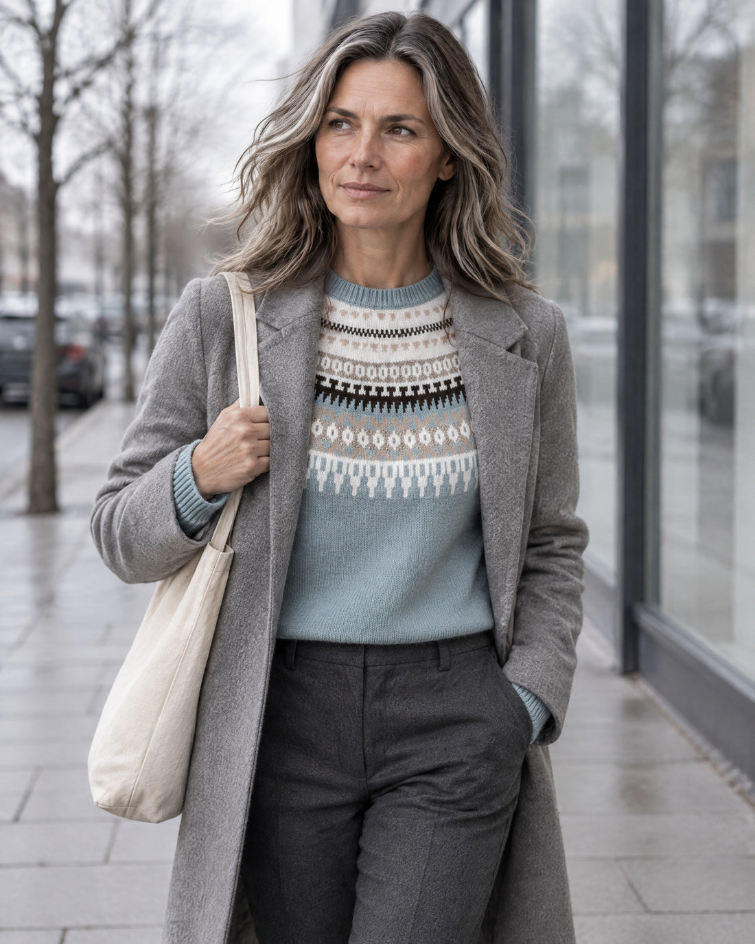 Nordic Yoke Crew Neck Jumper